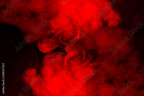 Red steam on a black background.