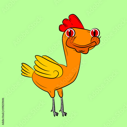 chicken laughing out loud, streetwear or t-shirt design