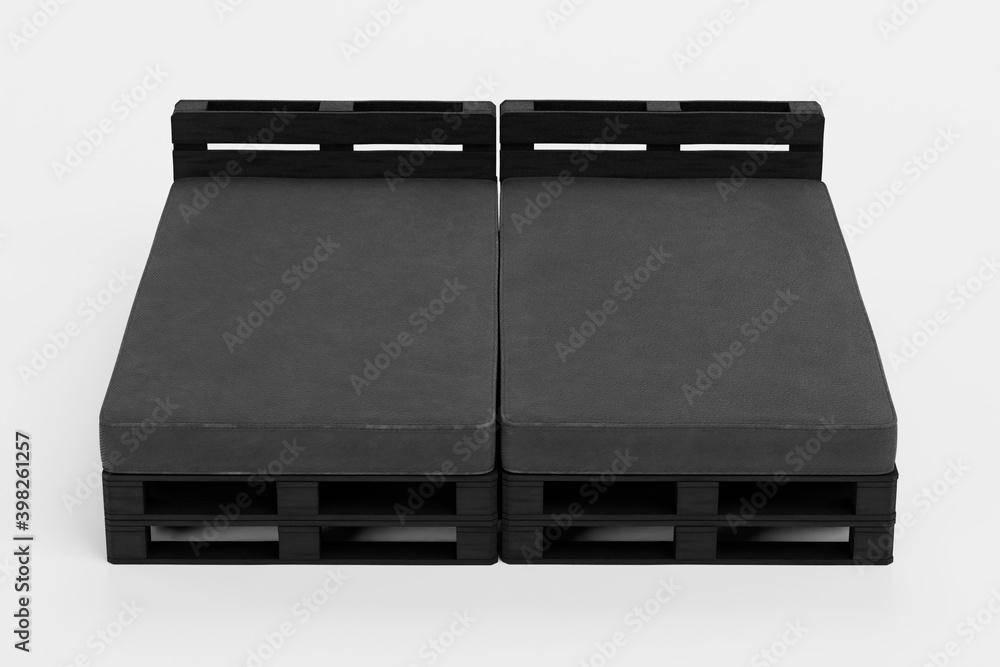 Realistic 3D Render of Pallet Furniture - Bed Realistic 3D Render of Pallet Furniture - Bed