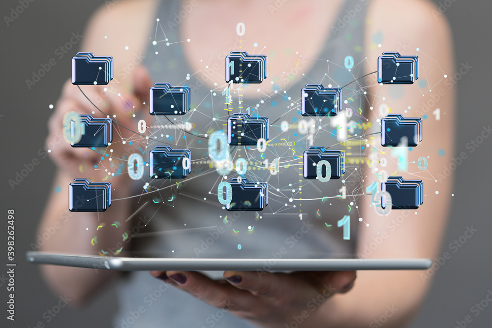 Data cloud storage network from lines, triangles and particle style design. Data cloud storage network from lines, triangles and particle style design.
