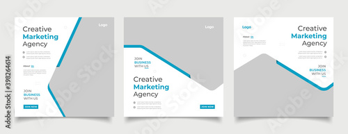Digital business marketing banner for social media post template 