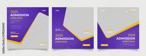 School education admission social media post and web banner template
