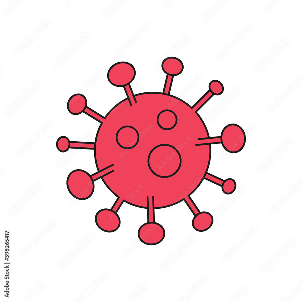 Coronavirus icon 2019-nCoV. Coronavirus Bacteria Cell Icon. Vector illustration Coronavirus icon 2019-nCoV. Coronavirus Bacteria Cell Icon. Vector illustration
