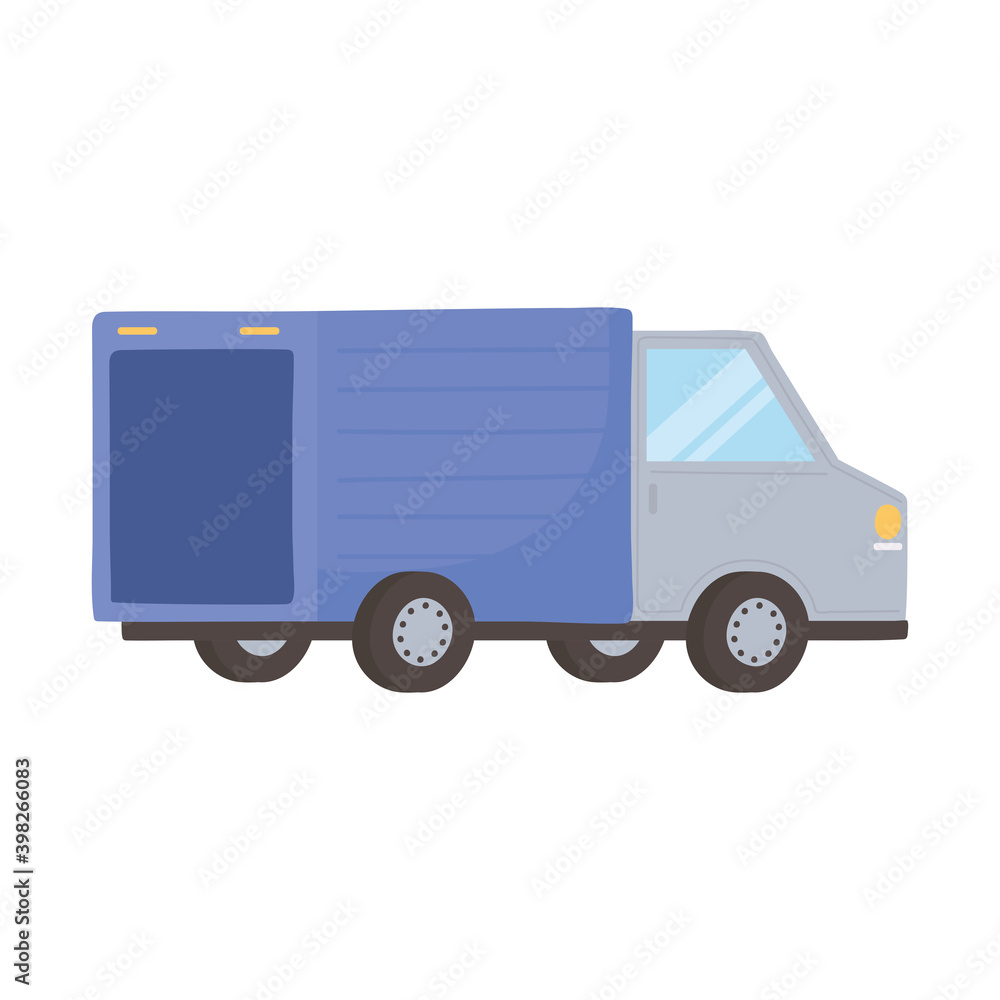 truck delivery transport service icon design on white background