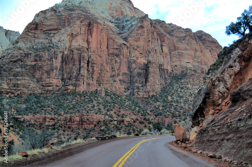 Obraz na płótnie Red rocks of Zion National Park, Utah w salonie