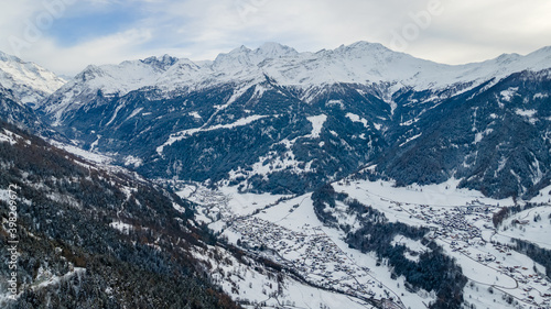 Amazing view of the valley from Verbier, Switzerland. 