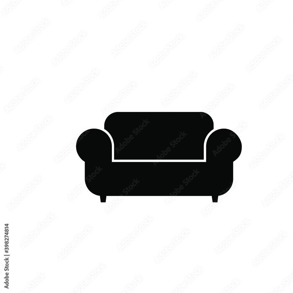 simple sofa line vector illustration design