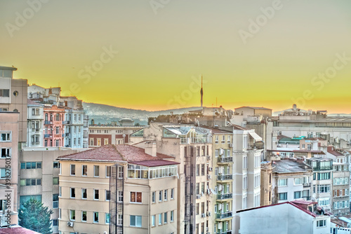 Istanbul, Panoramic view over the Bosphorus, HDR Image