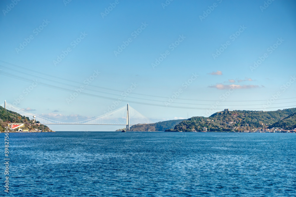 View from Anadolu Kavagi, Picturesque village on the Bosphorus