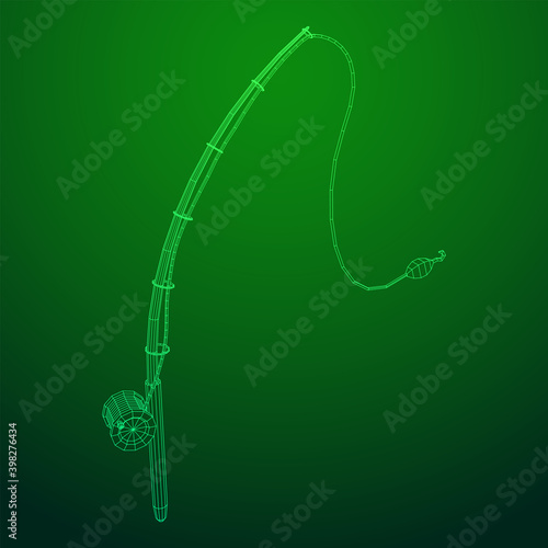 Fishing rod with line sinker and hook