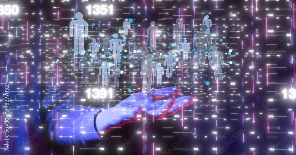 network holding in hand 3d connection data. network holding in hand 3d connection data.