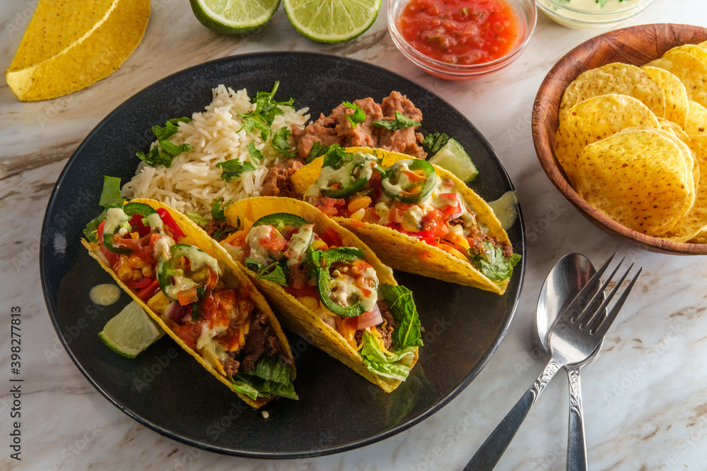 Mexican Beef Tacos Toppings