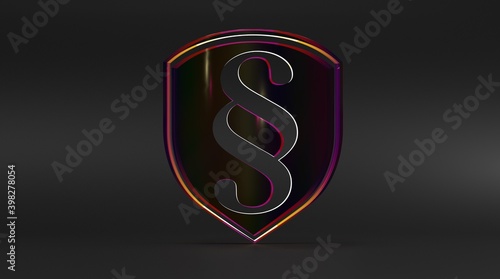 law shild 3d digital isolated