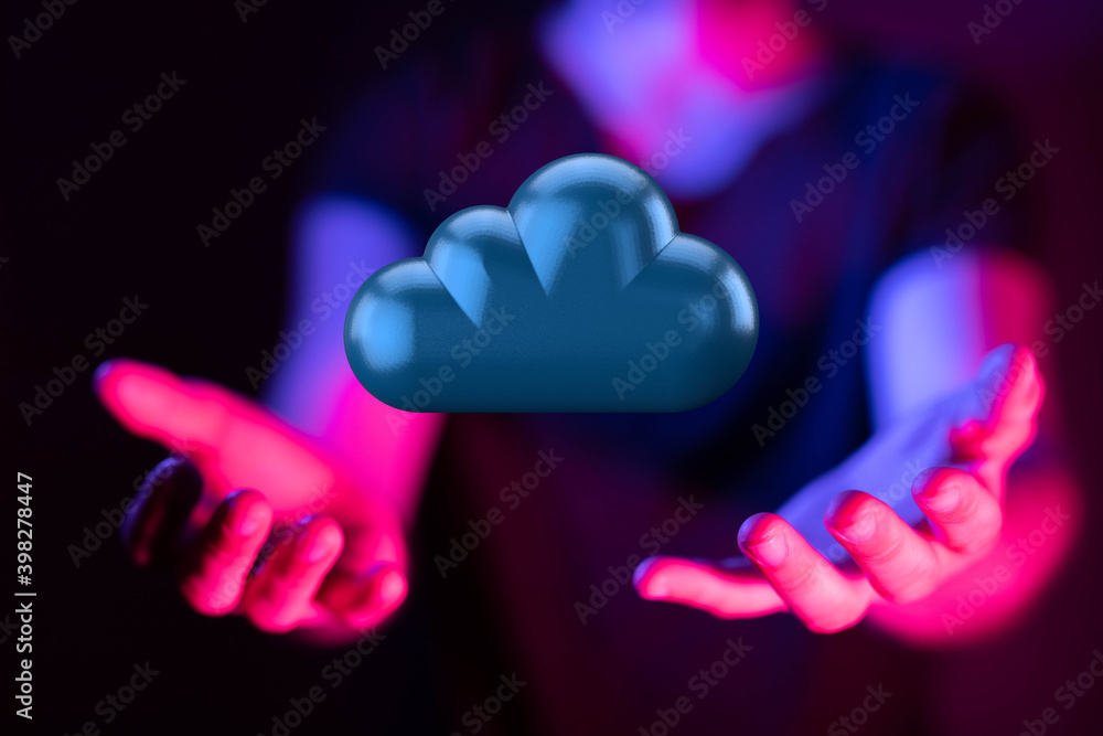 Cloud computing, Cloud computing and Big data concept, Cloud computing technology 3d Cloud computing, Cloud computing and Big data concept, Cloud computing technology 3d