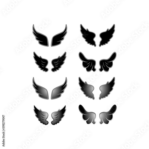 Angel wing icon vector symbol illustration © HendeyDian