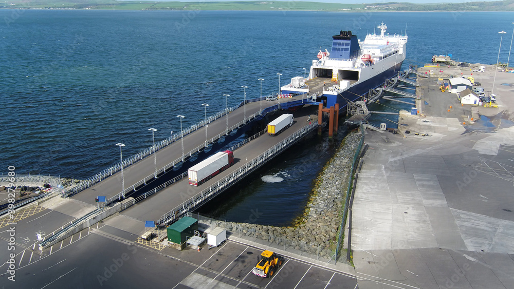 Cairnryan Harbour Scotland Car Ferry to Larne in N Ireland 6th Dec 2020