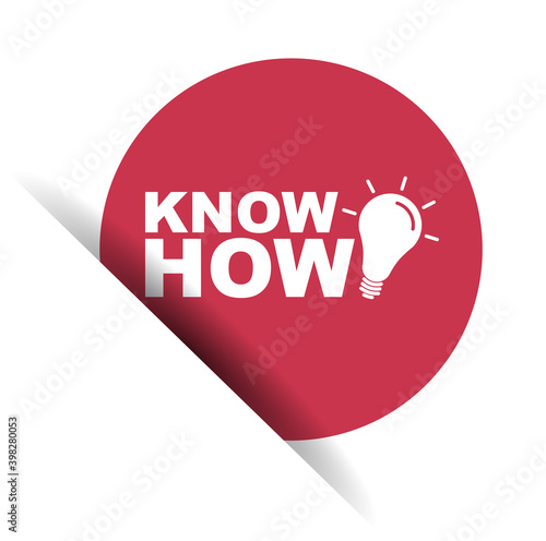 red vector illustration banner know how
