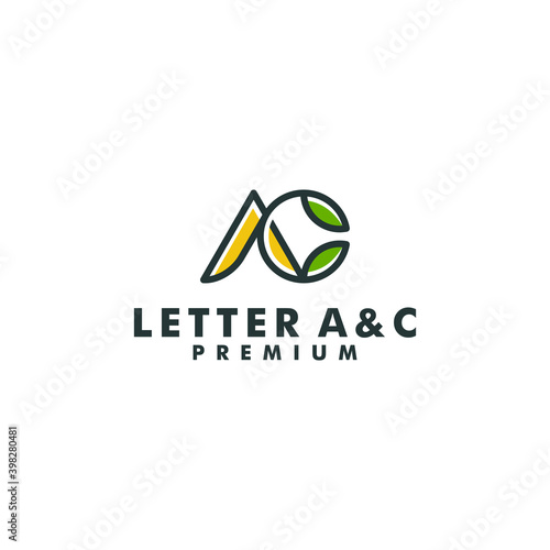 Letter AC logo design monogram vector
