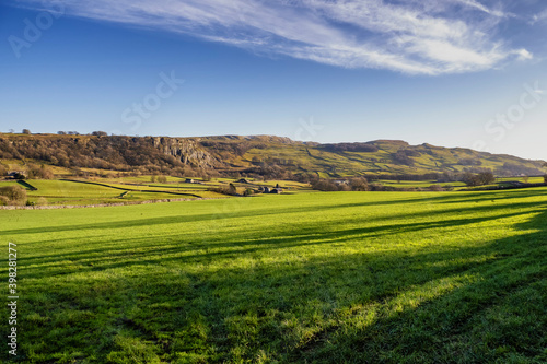 Winter sunshine in Ribblesdale above Settle