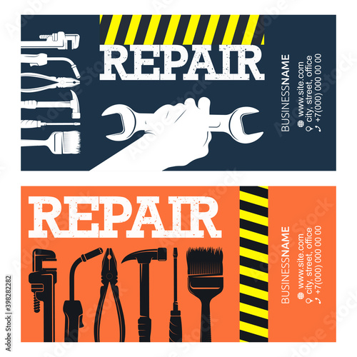 Business card concept for handyman repair and service