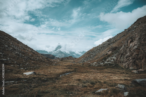 Blick auf das Matterhorn der Seite Findelgletscher
