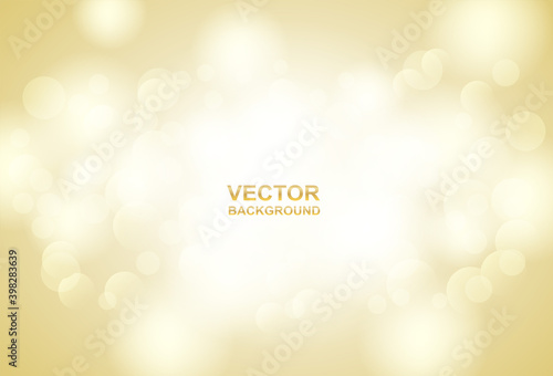 Abstract. bokeh blur light on gold background. vector.