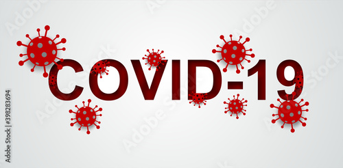 Coronavirus  covit-19 virus. Medical healthcare concept.  Coronavirus on white background. paper art style. vector.