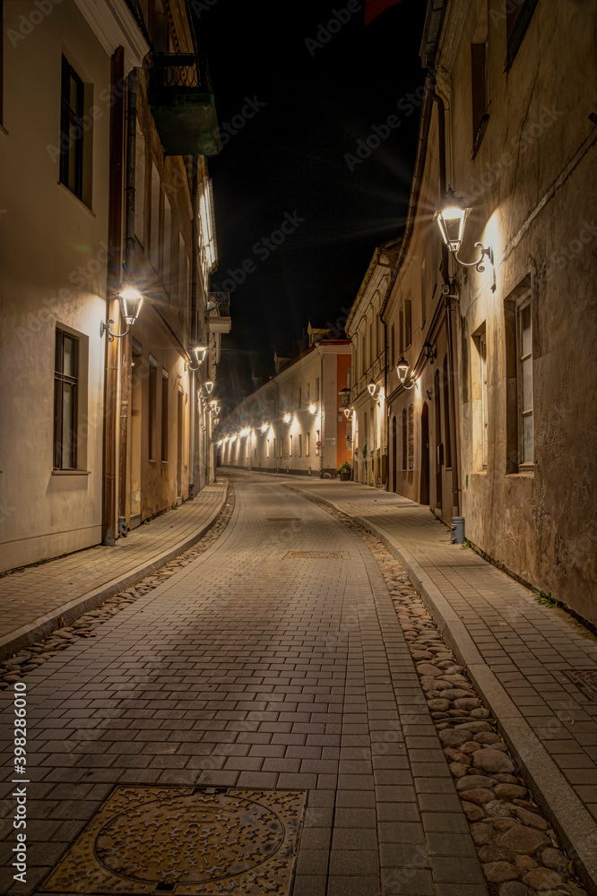 Narrow medieval Boksto street
