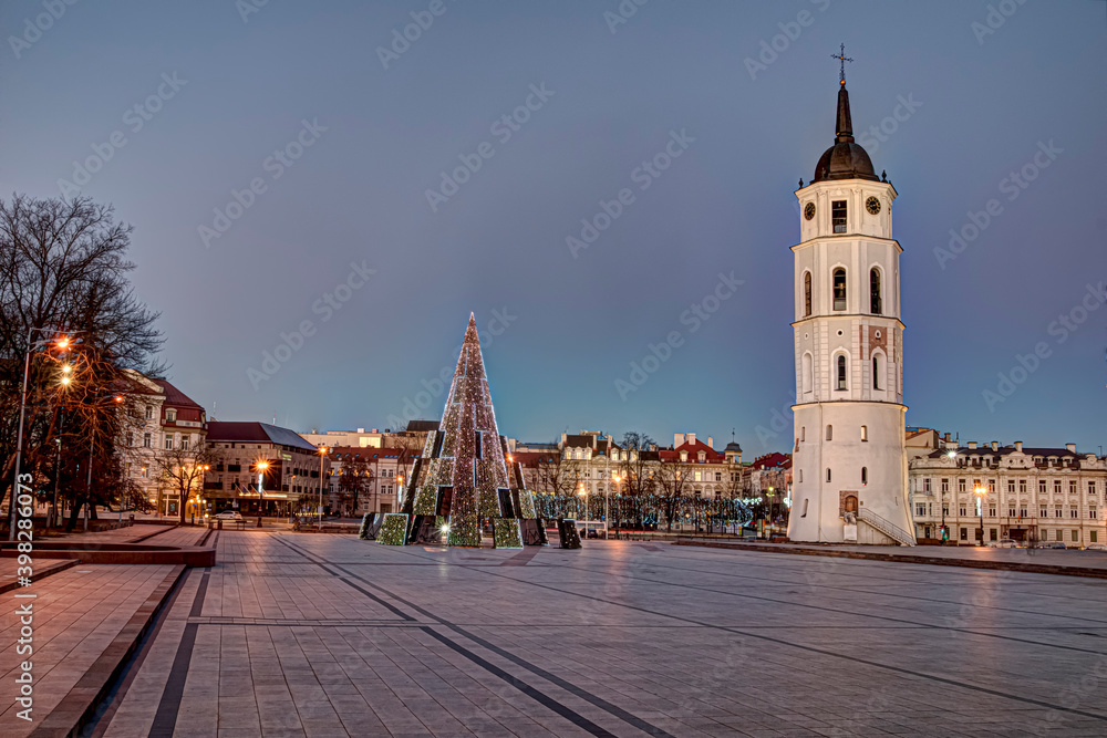 Christmas tree and Bell tower