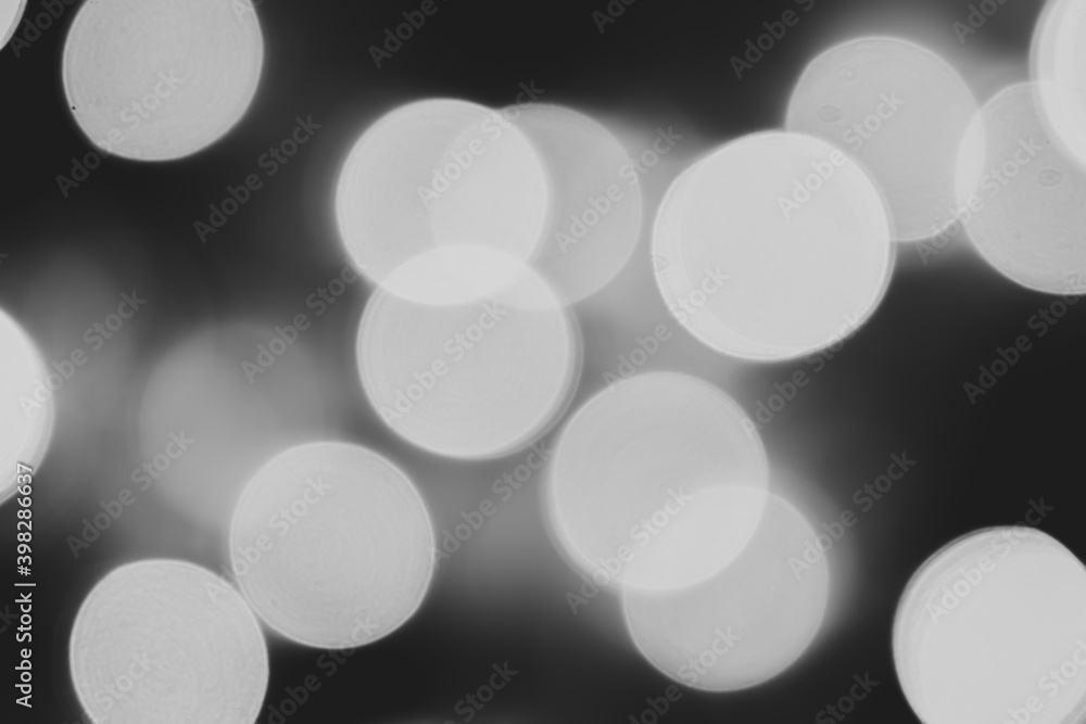 Black and white bokeh is used as a background in various festivals. Black and white bokeh is used as a background in various festivals.