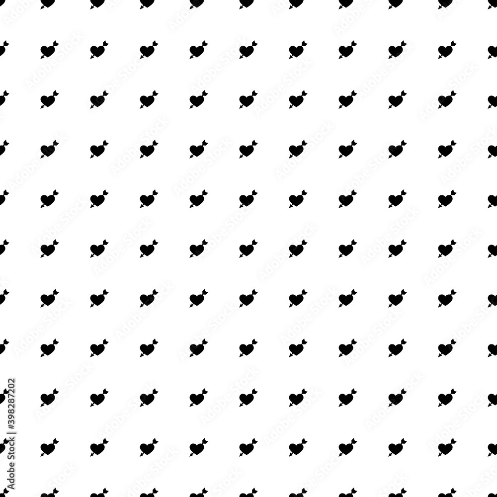 Square seamless background pattern from geometric shapes. The pattern is evenly filled with black cupid arrow symbols. Vector illustration on white background Square seamless background pattern from geometric shapes. The pattern is evenly filled with black cupid arrow symbols. Vector illustration on white background