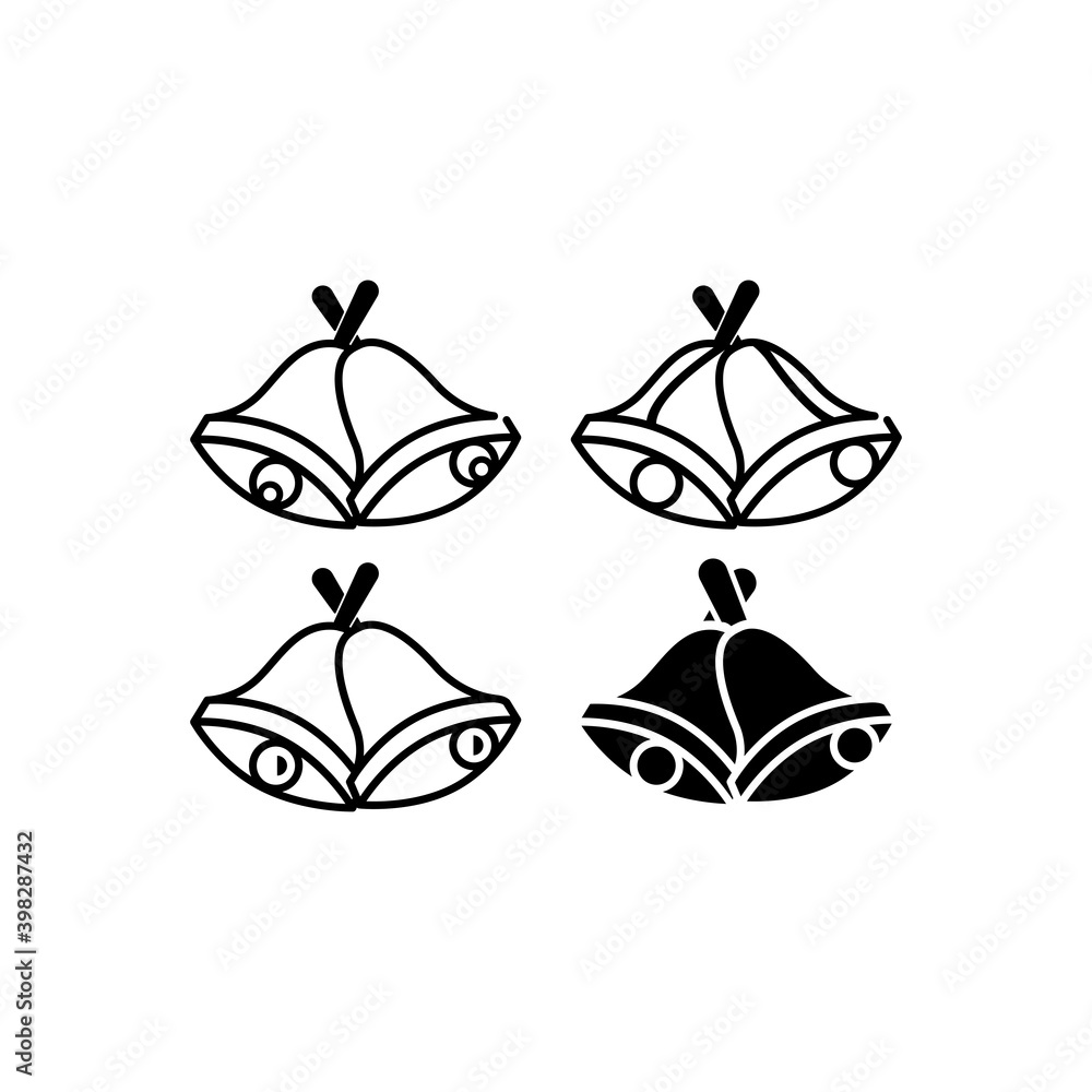 Christmas bell icon vector illustration