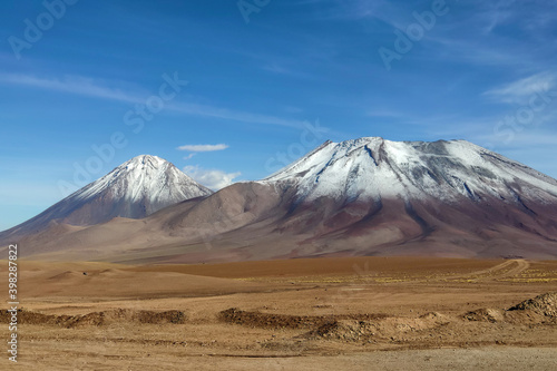 Views of Licancabur volcano near San Pedro de Atacama, Chile