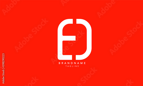Alphabet letters Initials Monogram logo ED, DE, E and D