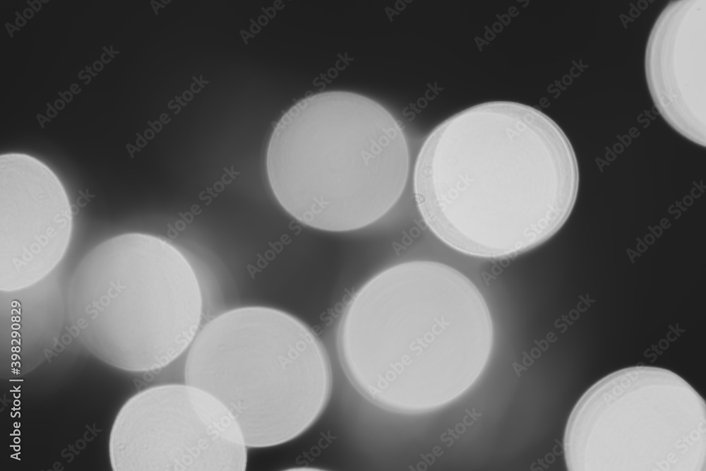 Black and white bokeh is used as a background in various festivals. Black and white bokeh is used as a background in various festivals.