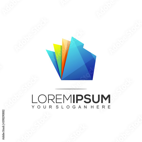 Document Colorful Logo Design Template