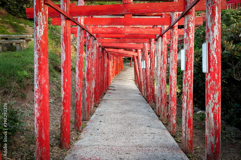 Torii Gates of the Motonosumi Inari Shrine in Yamaguchi, Japan Torii Gates of the Motonosumi Inari Shrine in Yamaguchi, Japan