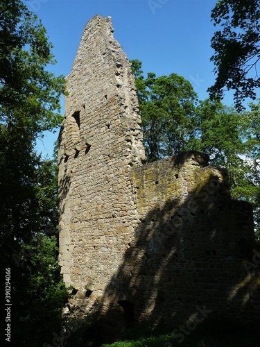 Aufragendes Mauerteil am Kloster Disibodenberg in Odernheim am Glan  photo