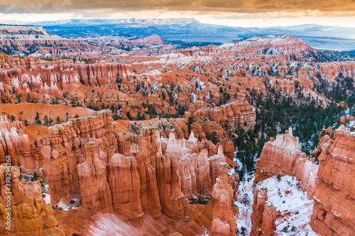 Winter Sunrise Over The Queens Garden From Sunset Point, Bryce Canyon National Park,Utah,USA