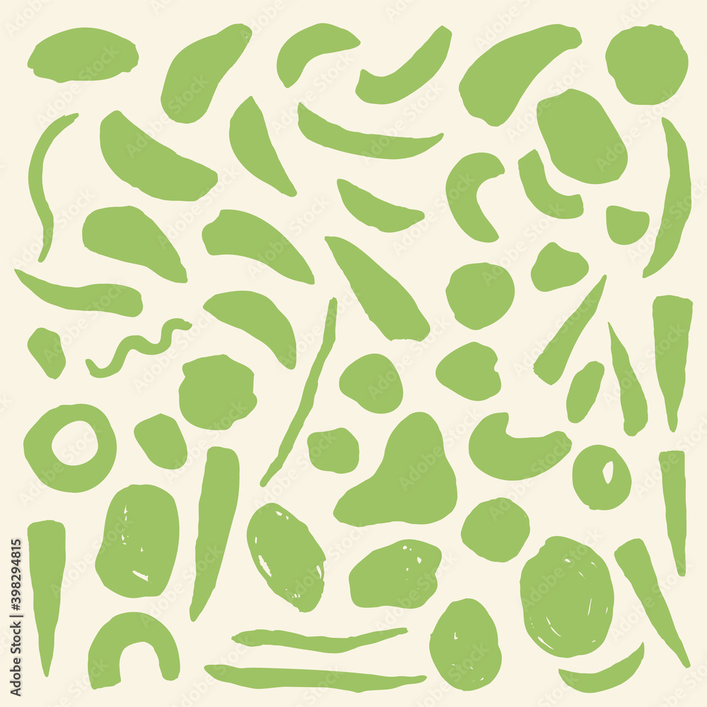 Vector set of hand drawn organic shapes Vector set of hand drawn organic shapes