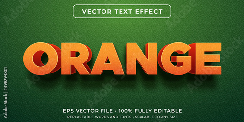 Editable text effect - orange texture text style