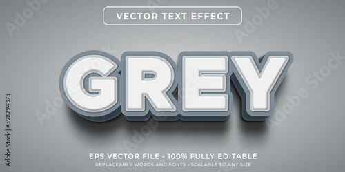 Editable text effect - bold grey text style
