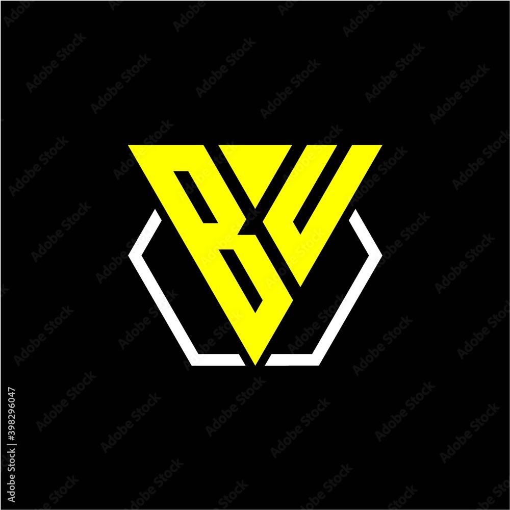 initials triangle B U has a simple modern minimalist design with cup decoration initials triangle B U has a simple modern minimalist design with cup decoration