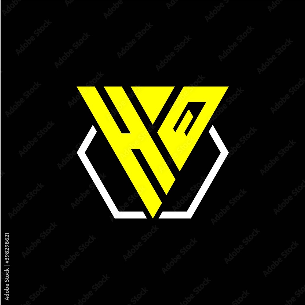 initials triangle H Q has a simple modern minimalist design with cup decoration initials triangle H Q has a simple modern minimalist design with cup decoration