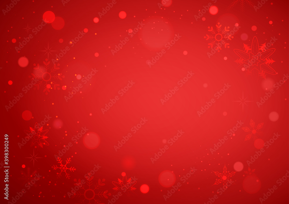 illustration of snowflakes of wintertime for Merry Christmas and Happy New Year seasonal greetings holiday background
