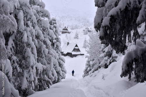 Tatry zima zaspy, duże opady śniegu, zasypane szlaki, śnieżyca