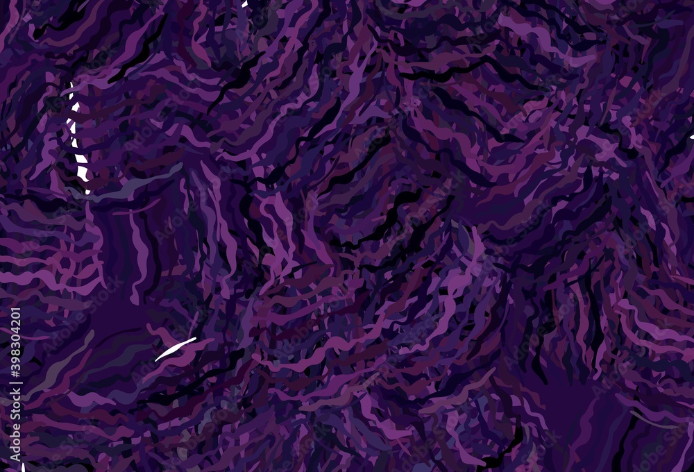Dark Purple vector template with bent lines. Dark Purple vector template with bent lines.