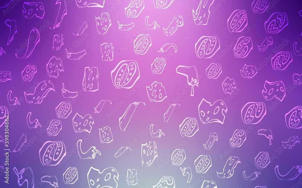 Light Pink vector background with tasty food. Light Pink vector background with tasty food.