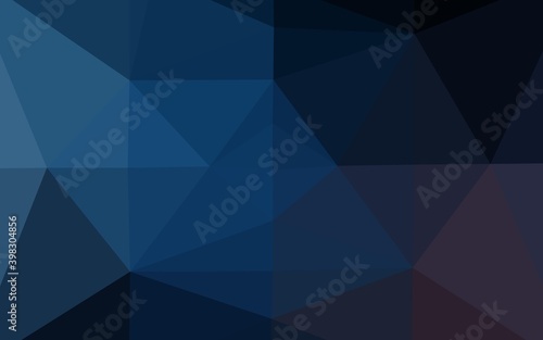 Fototapeta Naklejka Na Ścianę i Meble -  Dark BLUE vector abstract polygonal cover. Shining illustration, which consist of triangles. Completely new design for your business.