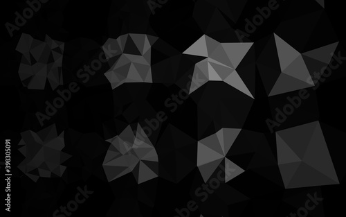 Dark Silver, Gray vector triangle mosaic cover. A sample with polygonal shapes. Brand new style for your business design.